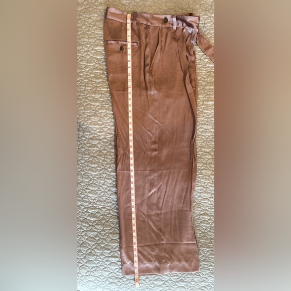 Madewell The Harlow Wide-Leg Pant in Satin Size 10 Iced Mocha NWT - Picture 9 of 10